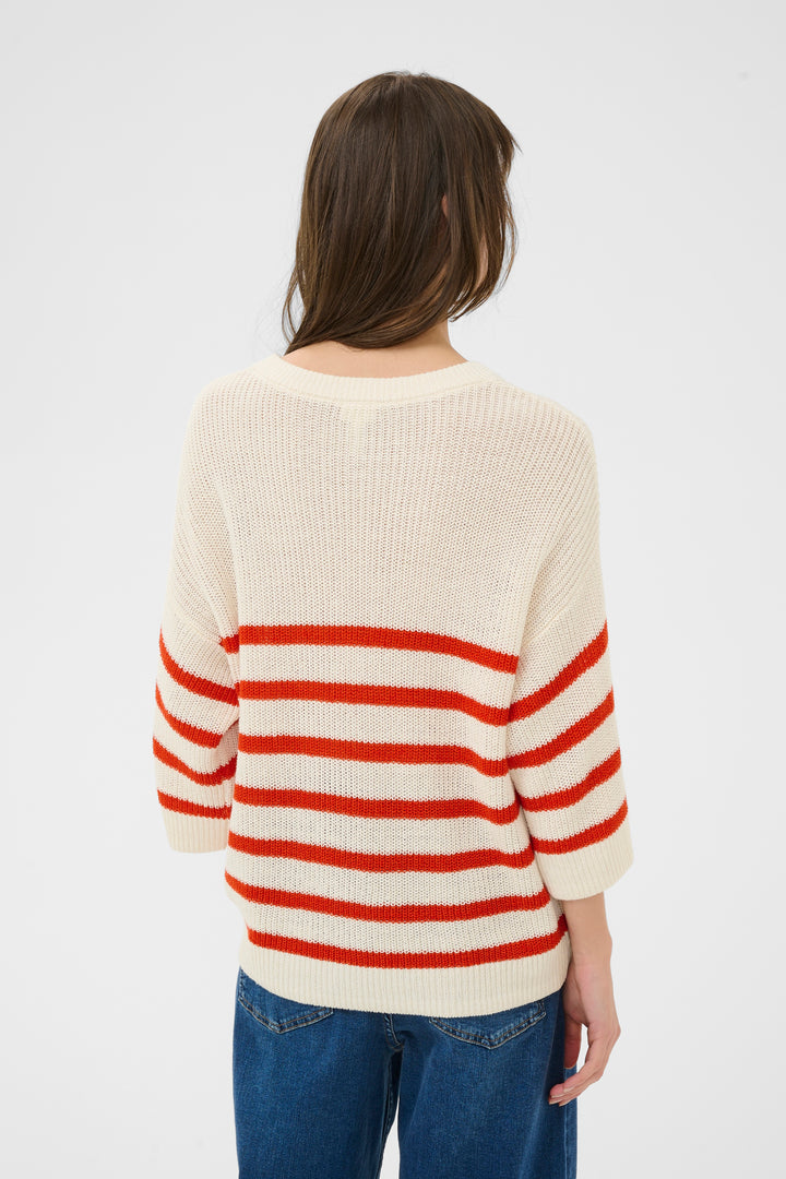 Pull rayé Aliza – en lin et coton