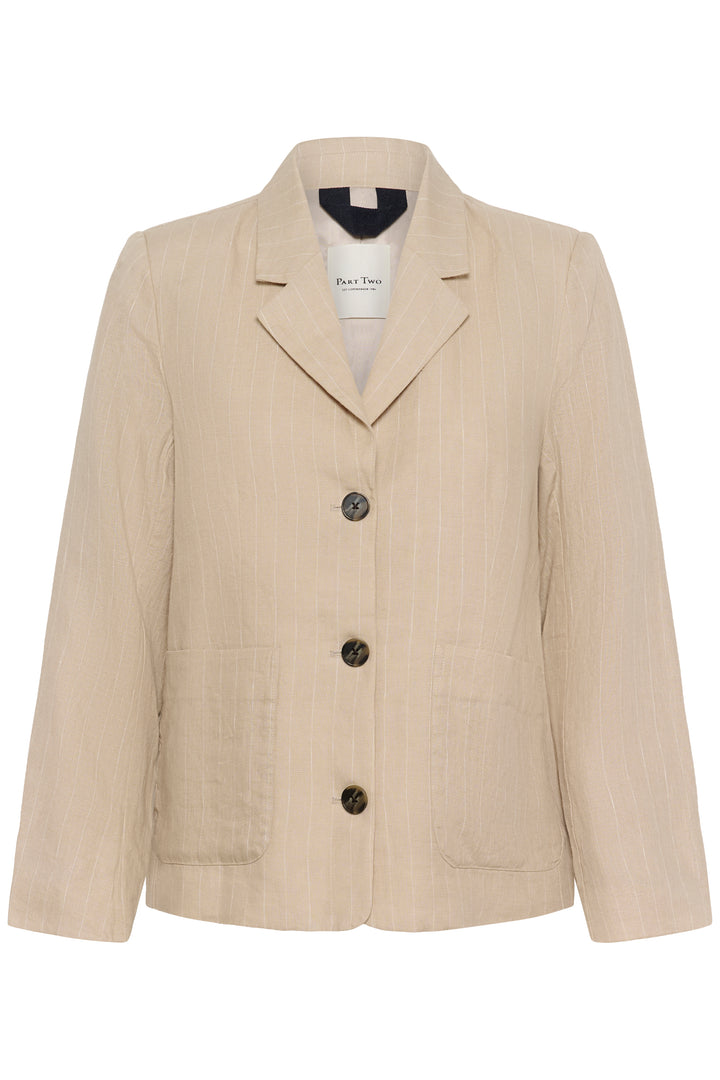 Blazer en lin à rayures Alita - Coupe ample et style décontracté