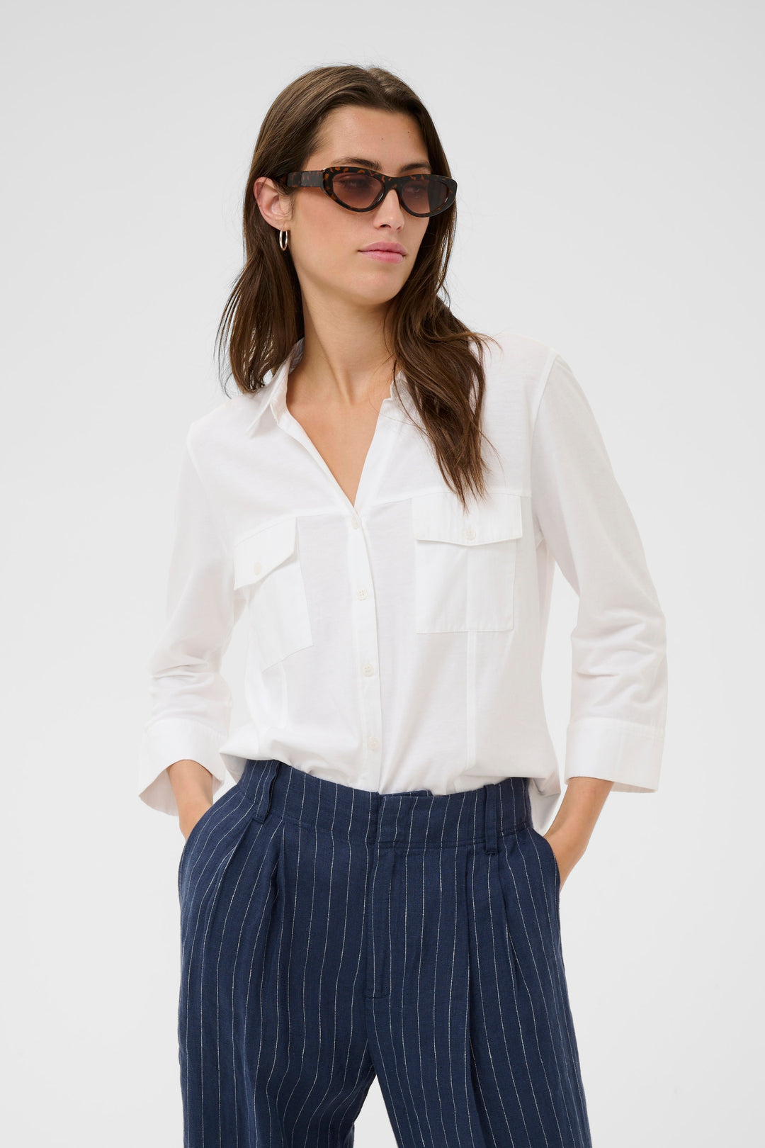 Anise Long-Sleeved Blouse - Organic Cotton and Classic Fit