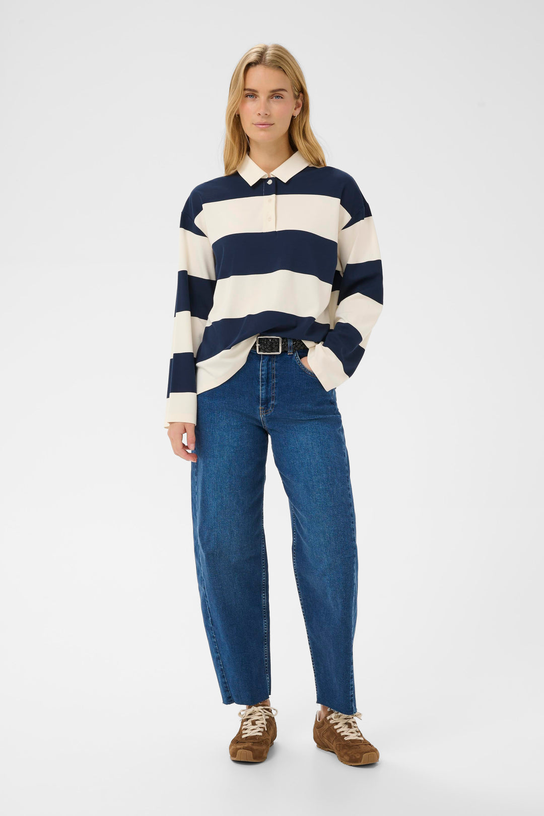 Polo rayé Amari – Maille souple et allure décontractée