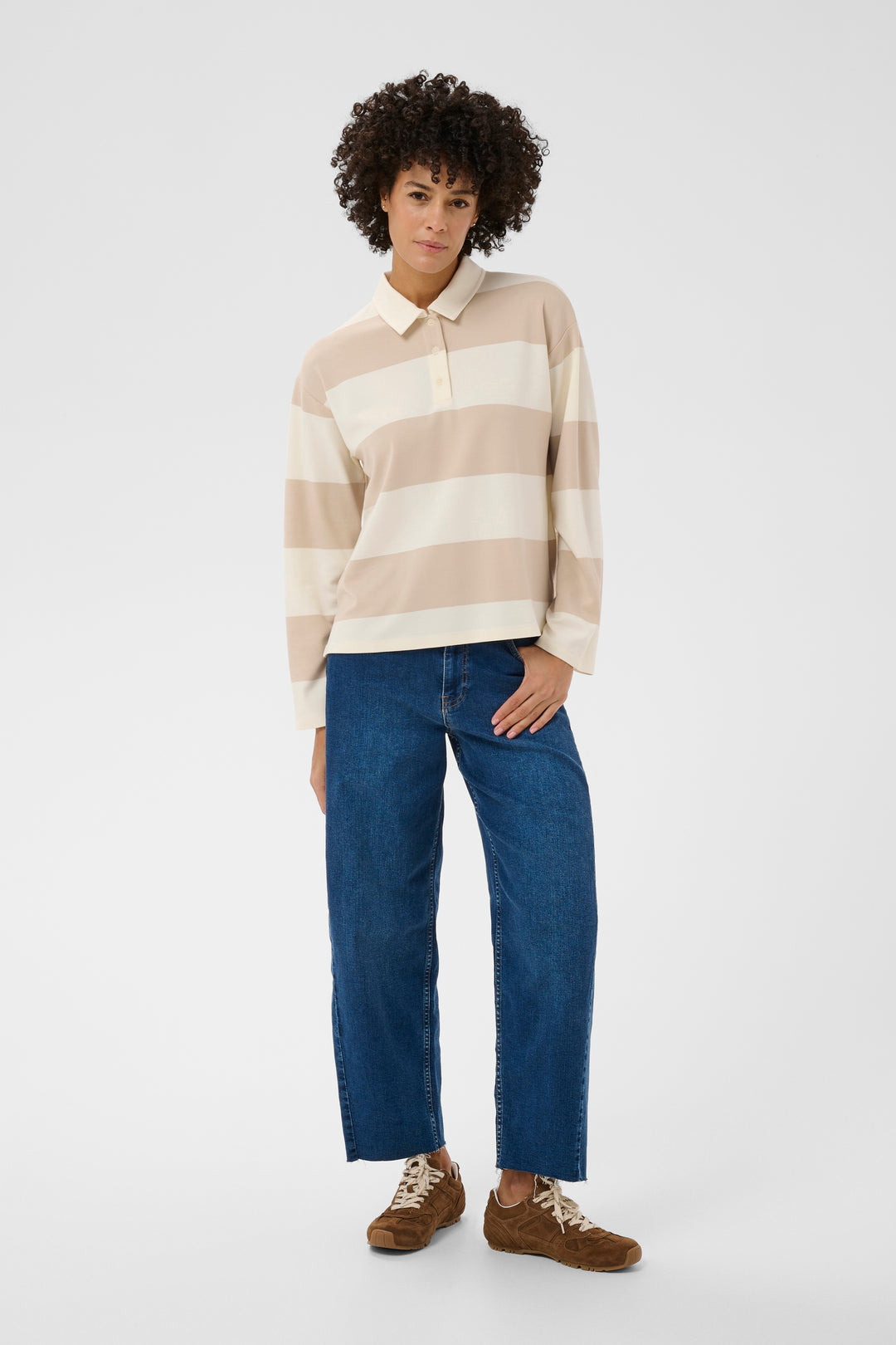 Polo rayé Amari – Maille souple et allure décontractée