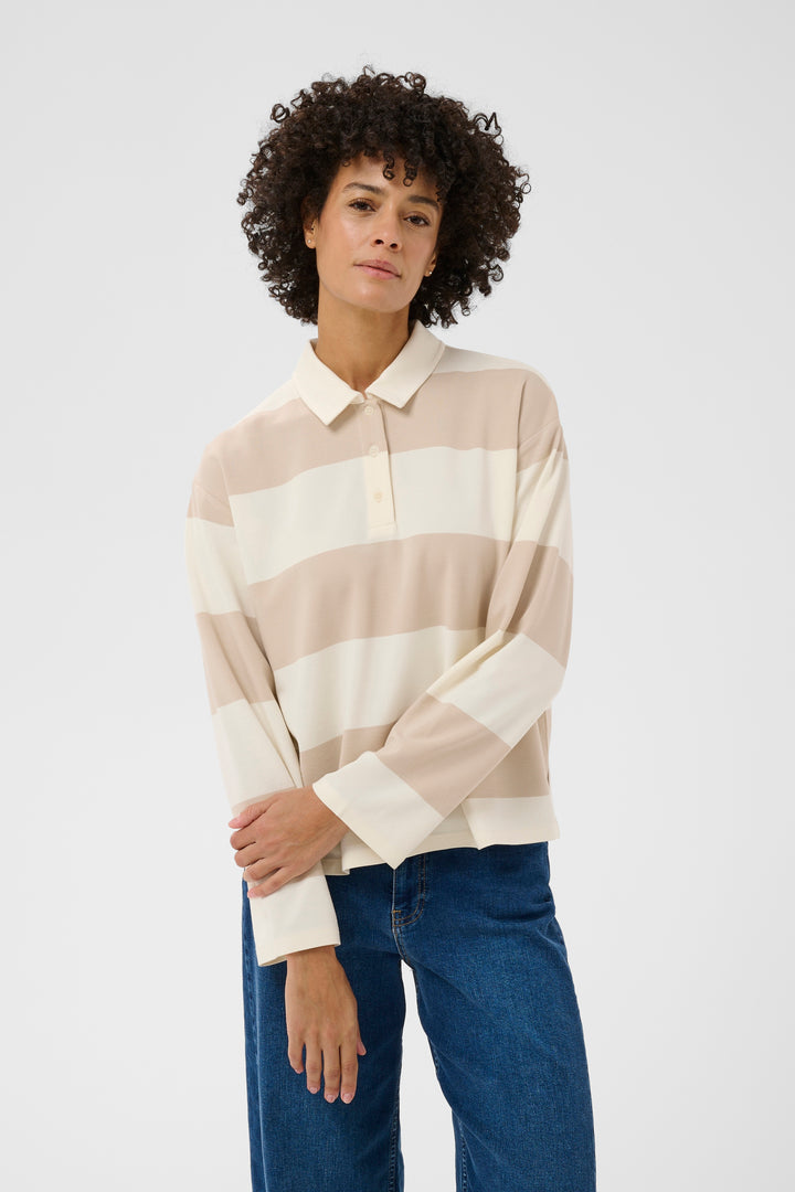 Polo rayé Amari – Maille souple et allure décontractée