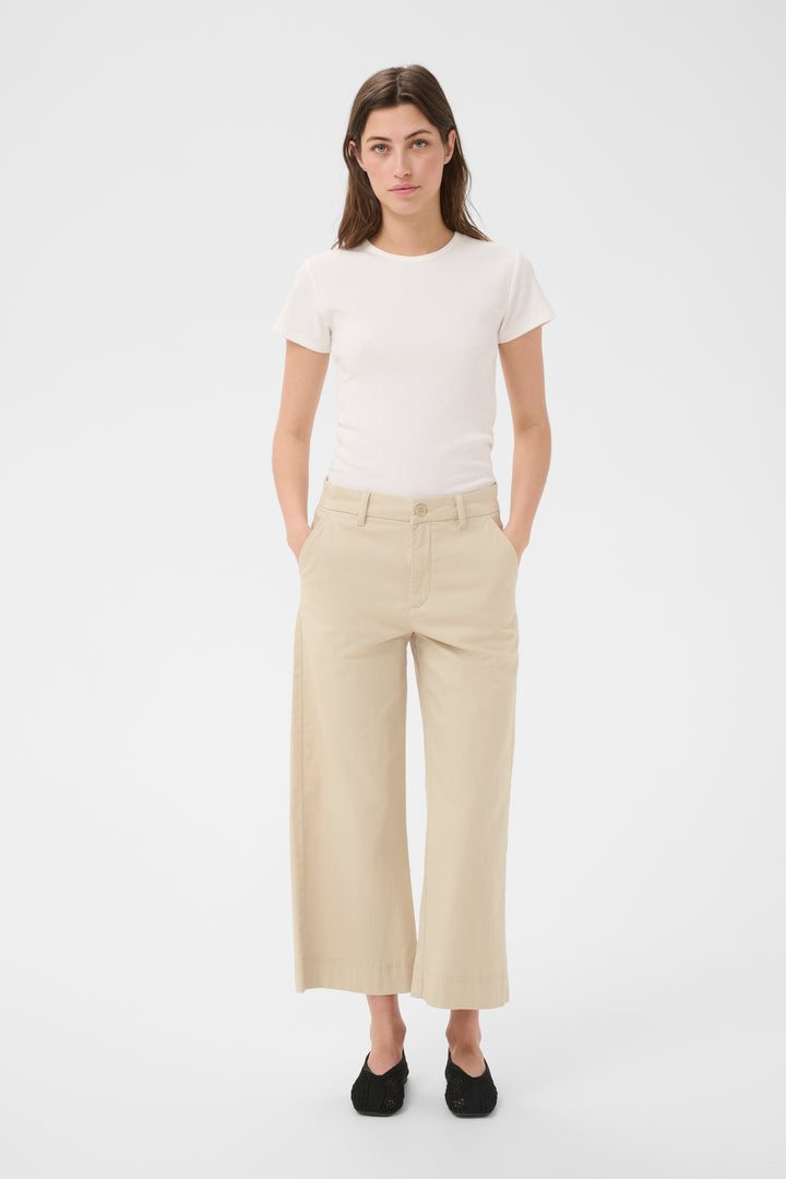Pantalon en coton extensible Belmay – Coupe régulière longueur cheville