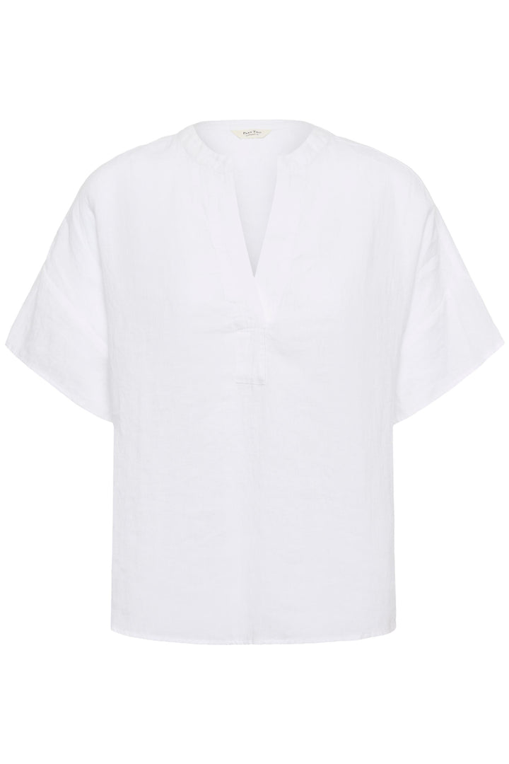 Blouse Brinnie en lin naturel – Léger à manches courtes