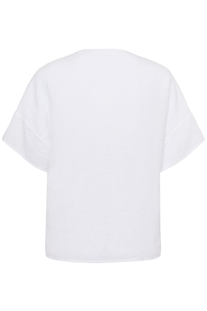 Blouse Brinnie en lin naturel – Léger à manches courtes