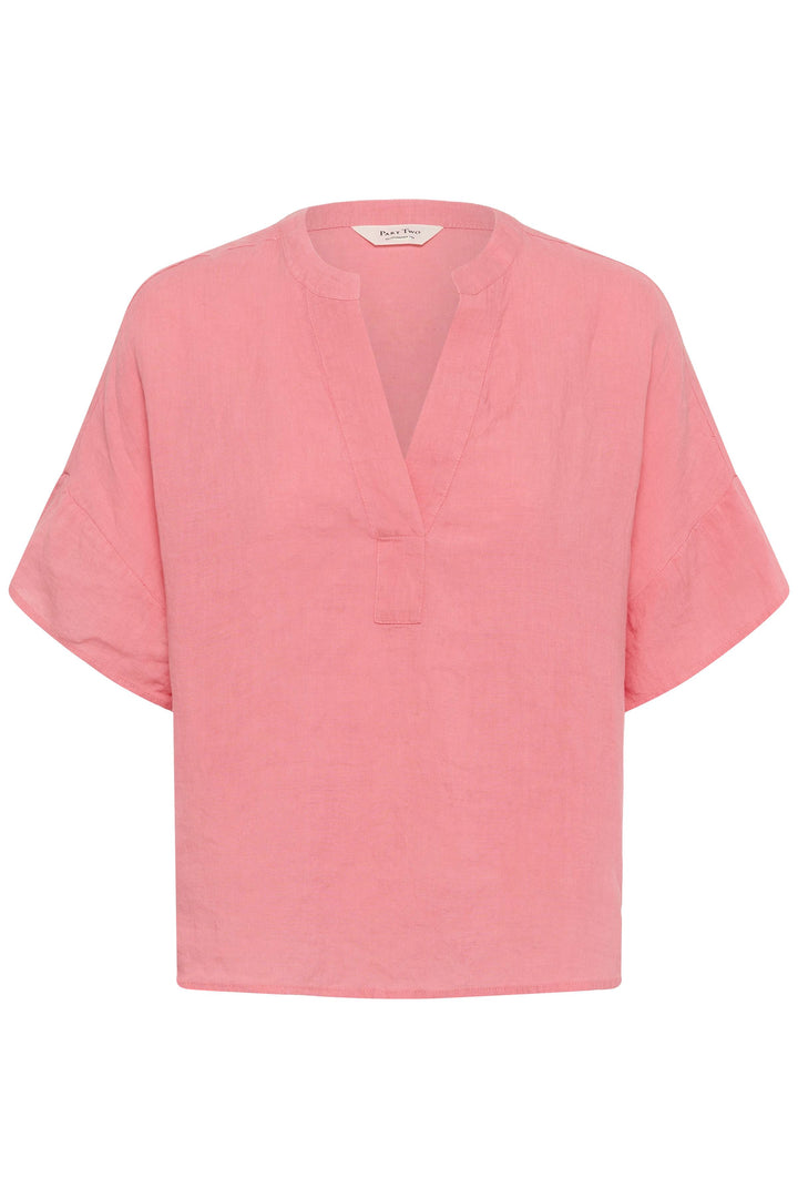 Blouse Brinnie en lin naturel – Léger à manches courtes