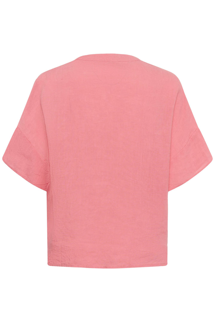 Blouse Brinnie en lin naturel – Léger à manches courtes