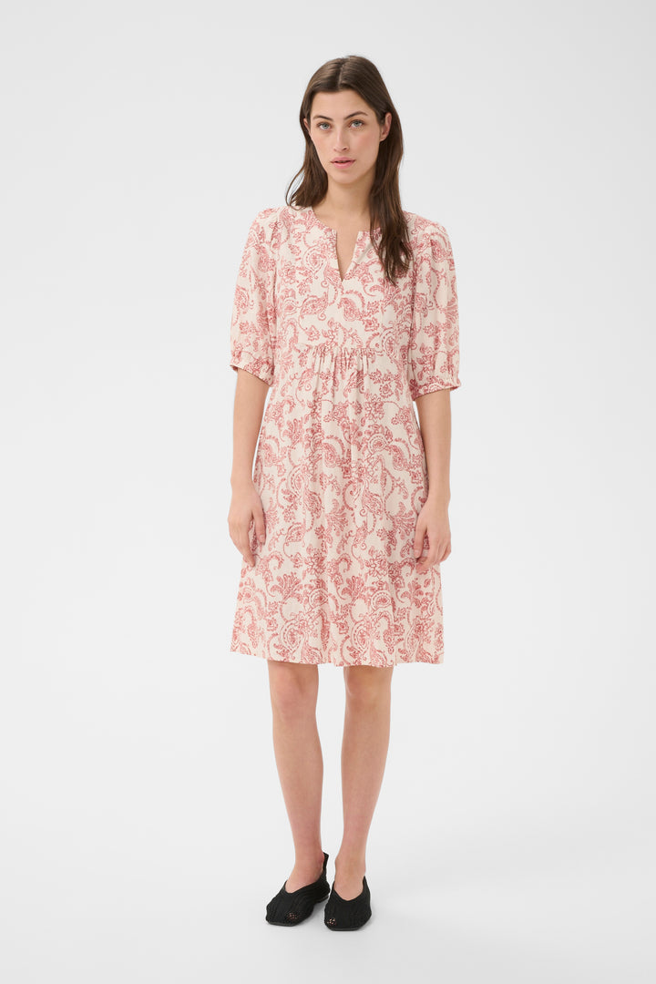Benete Delicate Print Dress - Linen and Viscose (LENZING™ ECOVERO™)