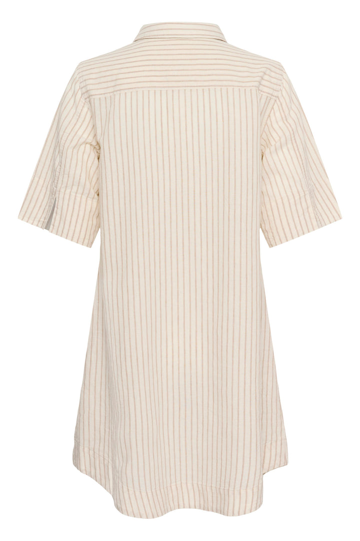 Robe chemise en lin et coton Berrit - Légère et respirante à fines rayures