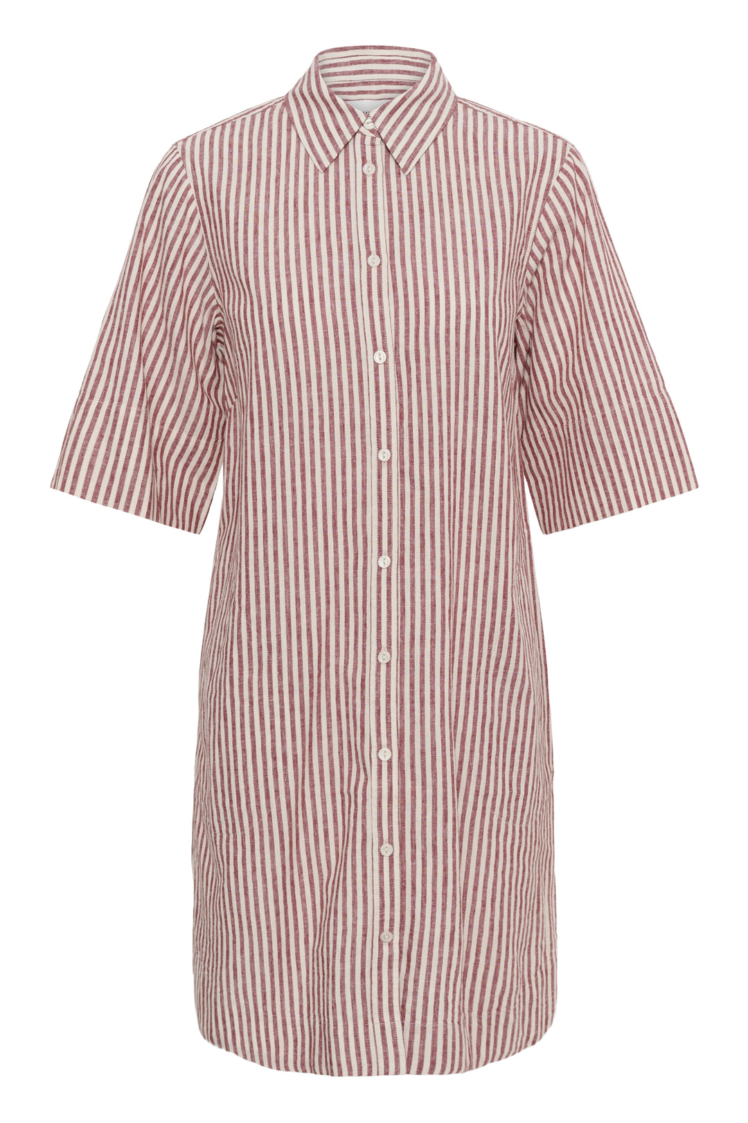 Robe chemise en lin et coton Berrit - Légère et respirante à fines rayures