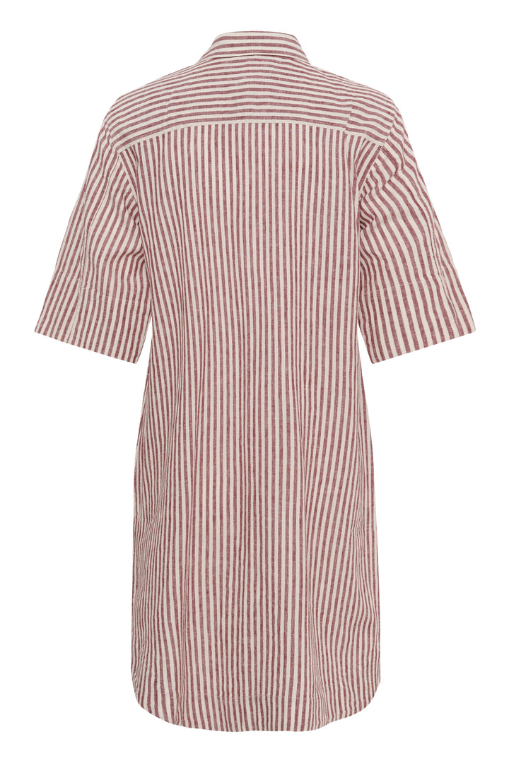 Robe chemise en lin et coton Berrit - Légère et respirante à fines rayures