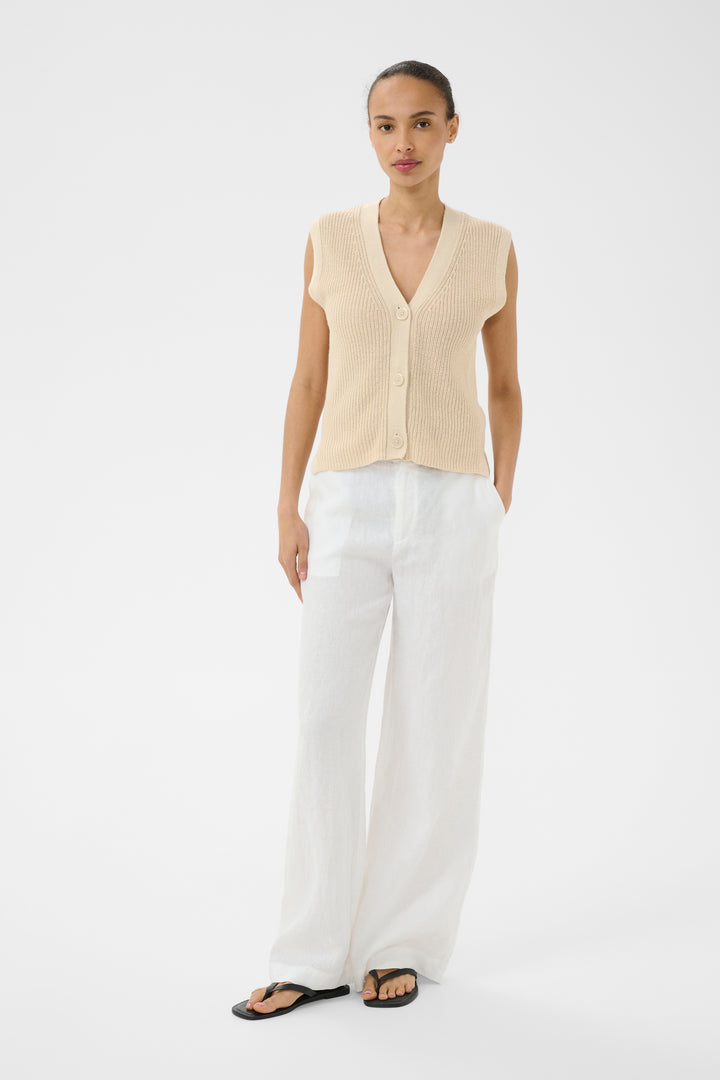 Veste sans manches Batilda – Gilet en lin et coton léger à superposer