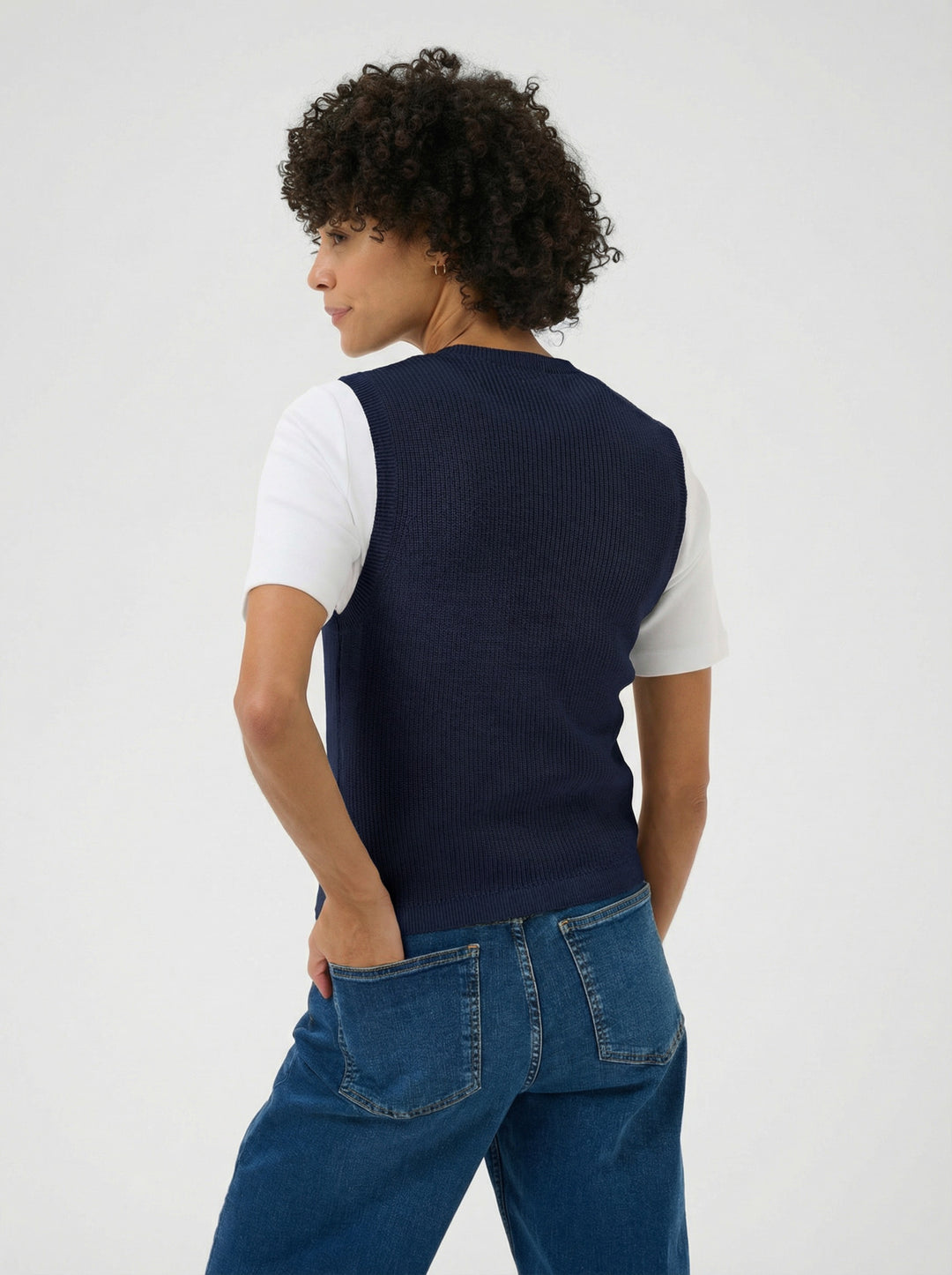 Cardigan sans manches Gemma - Maille biologique et style polyvalent