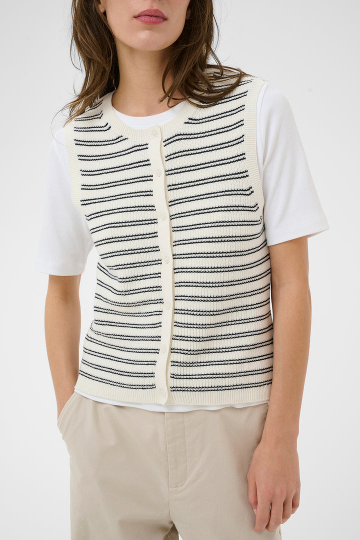 Cardigan sans manches Gemma - Maille biologique et style polyvalent
