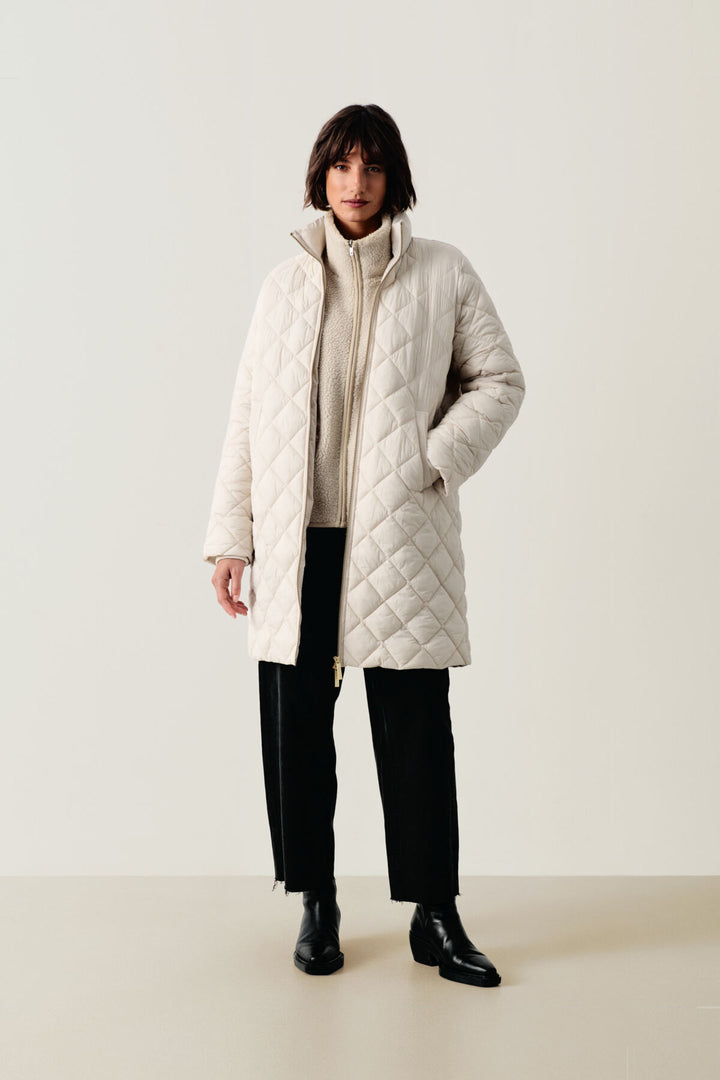 Manteau long matelassé Olilana - Fait de matériaux recyclés
