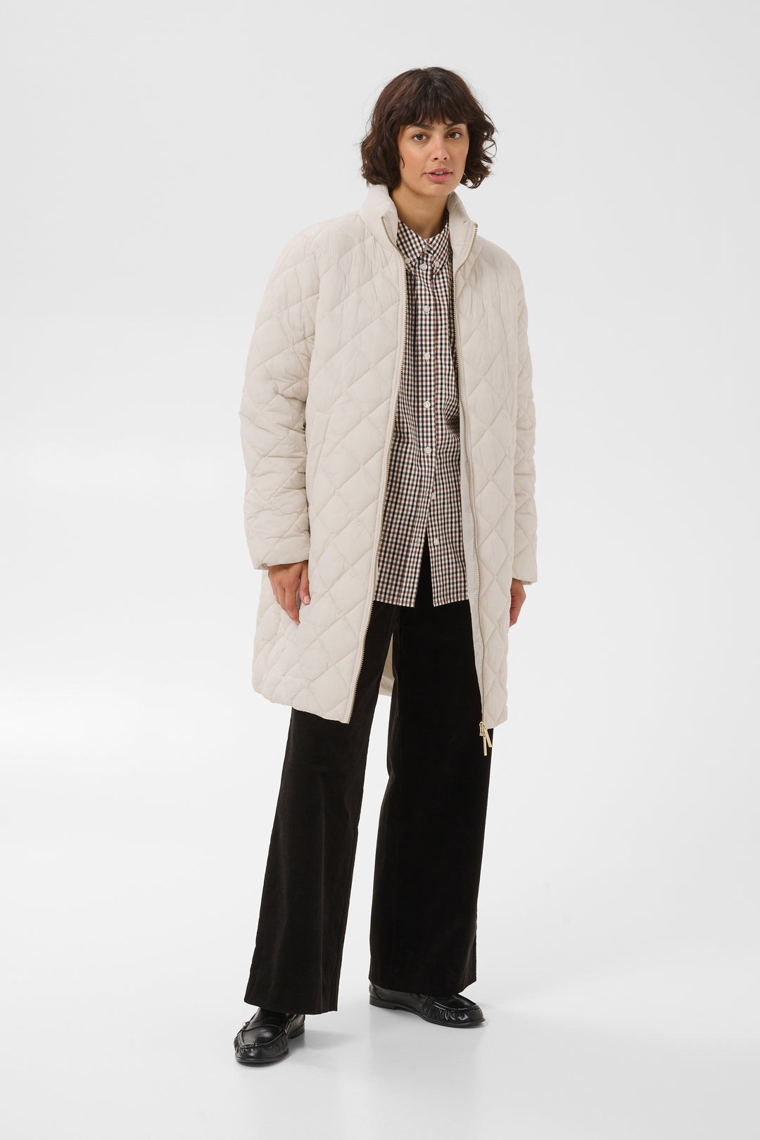 Manteau long matelassé Olilana - Fait de matériaux recyclés