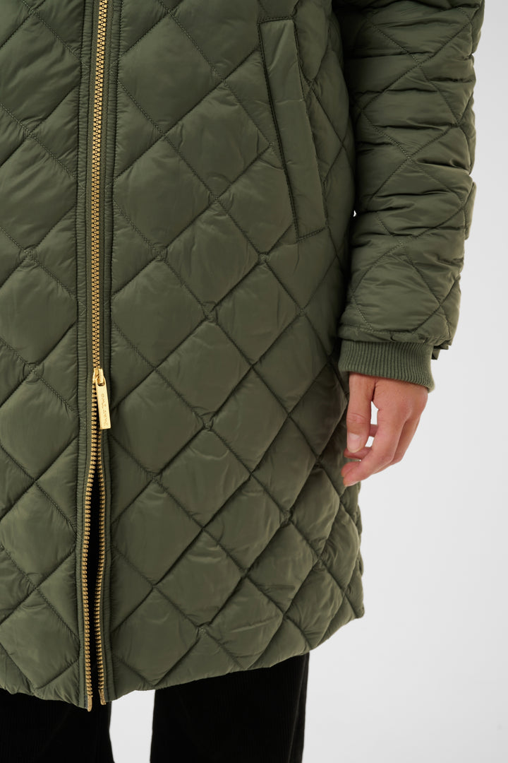 Manteau long matelassé Olilana - Fait de matériaux recyclés