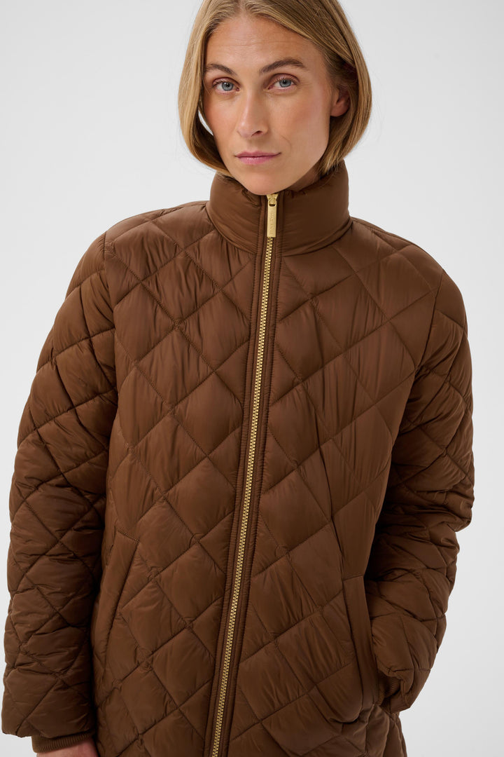 Manteau long matelassé Olilana - Fait de matériaux recyclés