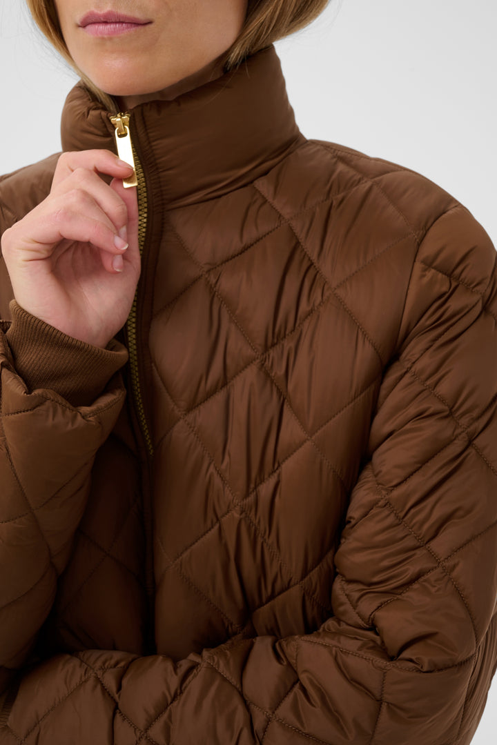 Manteau long matelassé Olilana - Fait de matériaux recyclés