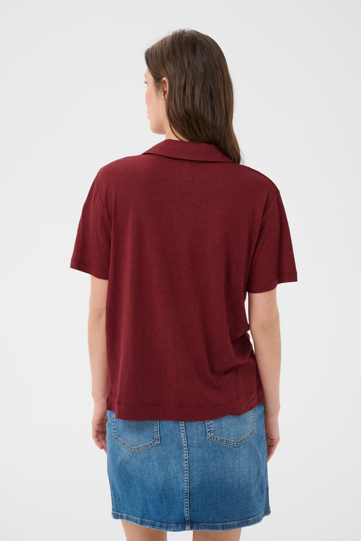 Berlina linen polo shirt – Lightweight and breathable open-collar t-shirt