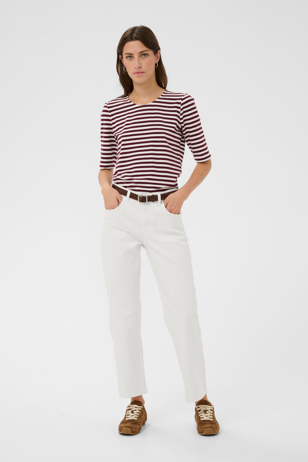 Jeans blanc Judyas - Confort extensible et denim écoresponsable