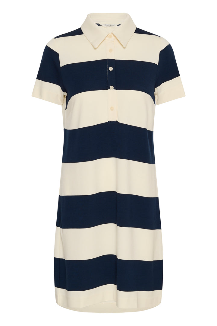 Robe rayée esprit polo Elivia – Confort fluide et allure moderne