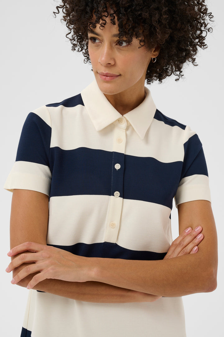 Robe rayée esprit polo Elivia – Confort fluide et allure moderne