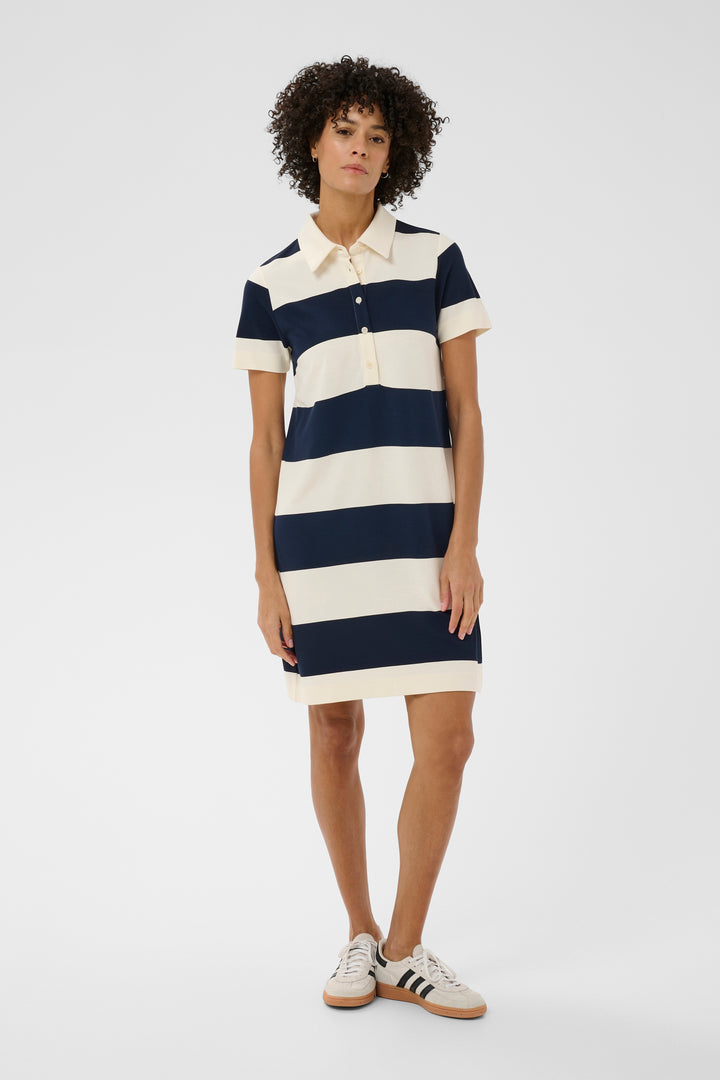 Robe rayée esprit polo Elivia – Confort fluide et allure moderne
