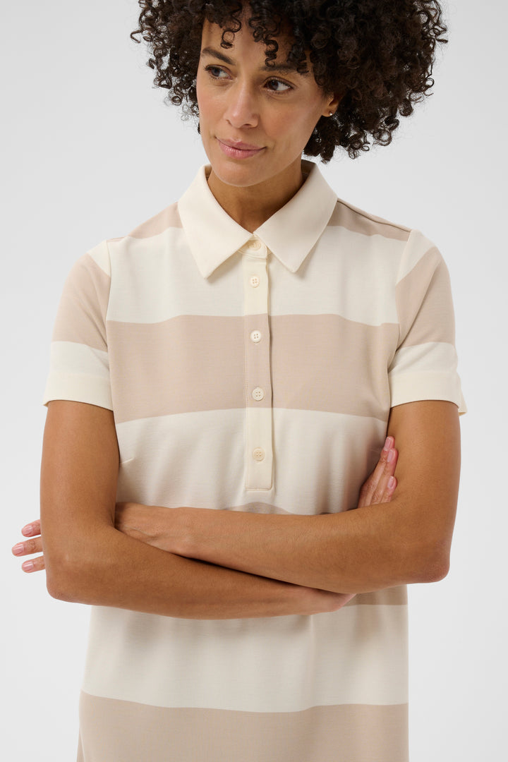 Robe rayée esprit polo Elivia – Confort fluide et allure moderne
