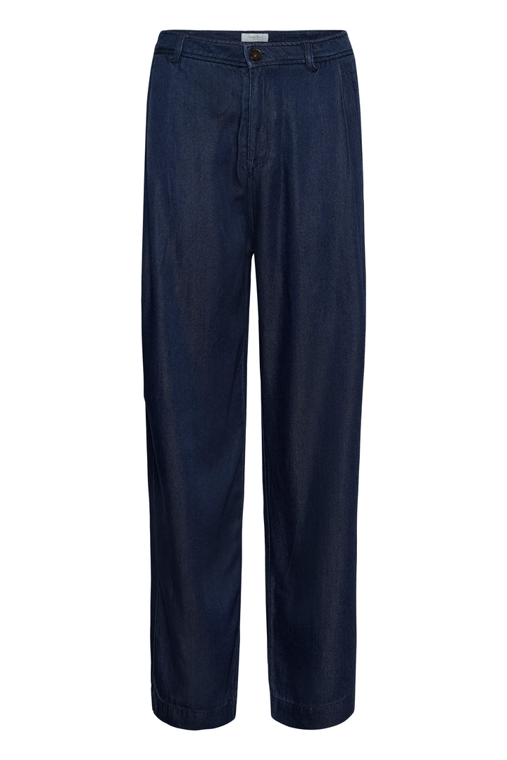 Pantalon en denim de coton Colleena - Coupe ample et taille haute