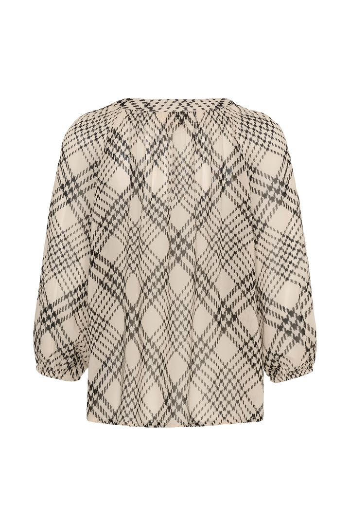 Blouse en viscose écoresponsable Catin - Avec motif à carreaux graphiques