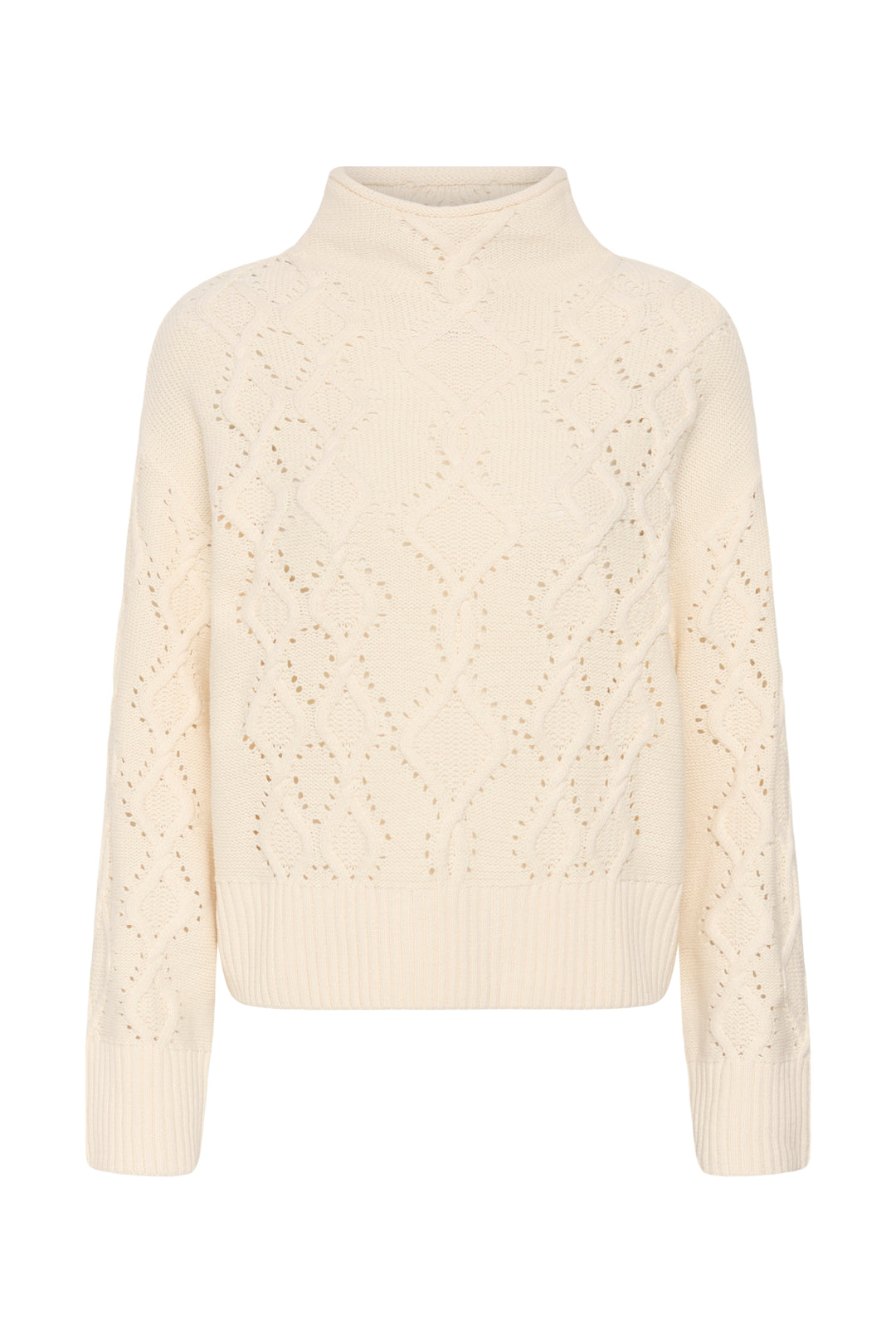 Chandail en tricot de coton mélangé Charnel - À col roulé