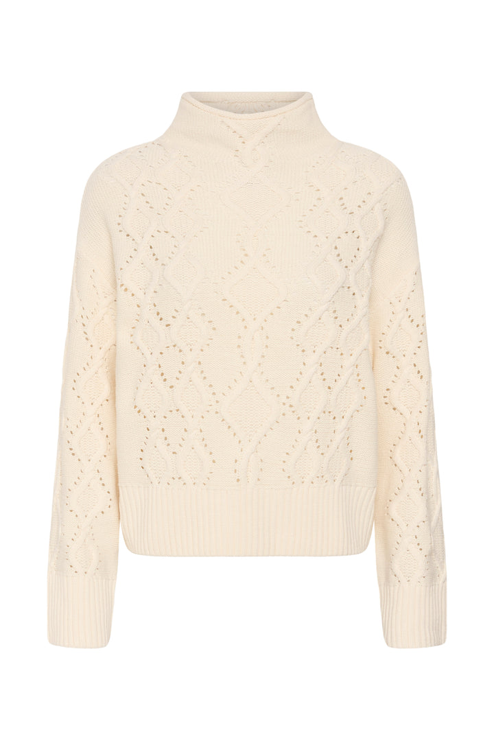 Chandail en tricot de coton mélangé Charnel - À col roulé