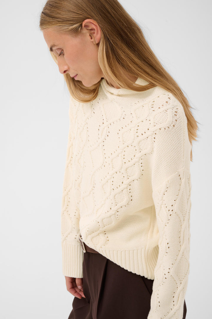 Chandail en tricot de coton mélangé Charnel - À col roulé
