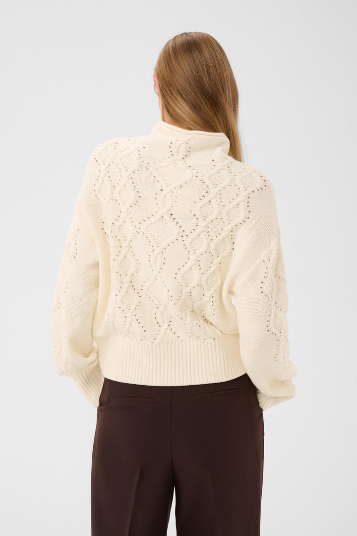 Chandail en tricot de coton mélangé Charnel - À col roulé