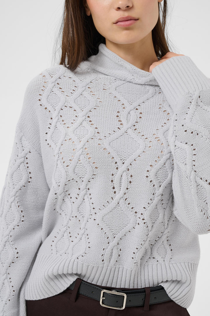 Chandail en tricot de coton mélangé Charnel - À col roulé