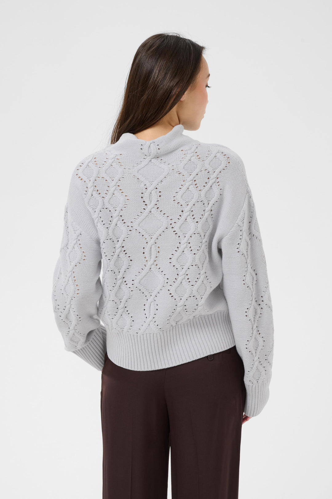 Chandail en tricot de coton mélangé Charnel - À col roulé