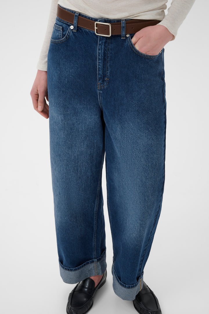 Jeans droit en pur coton Cristine - Coupe droite intemporelle