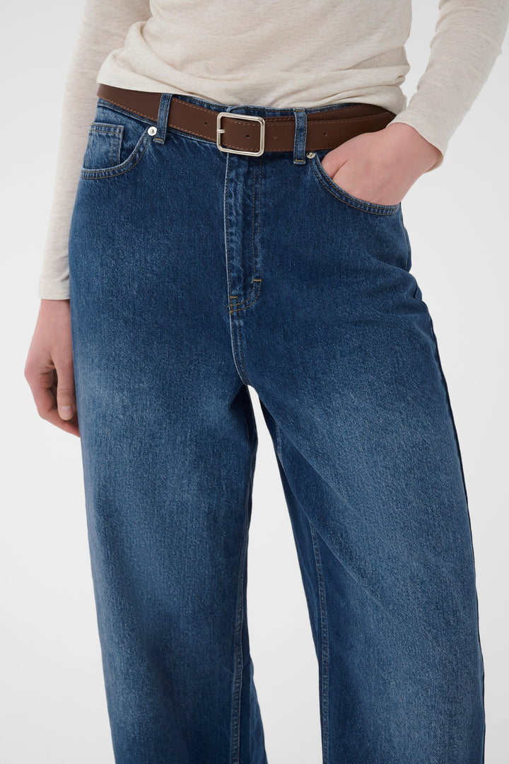 Jeans droit en pur coton Cristine - Coupe droite intemporelle