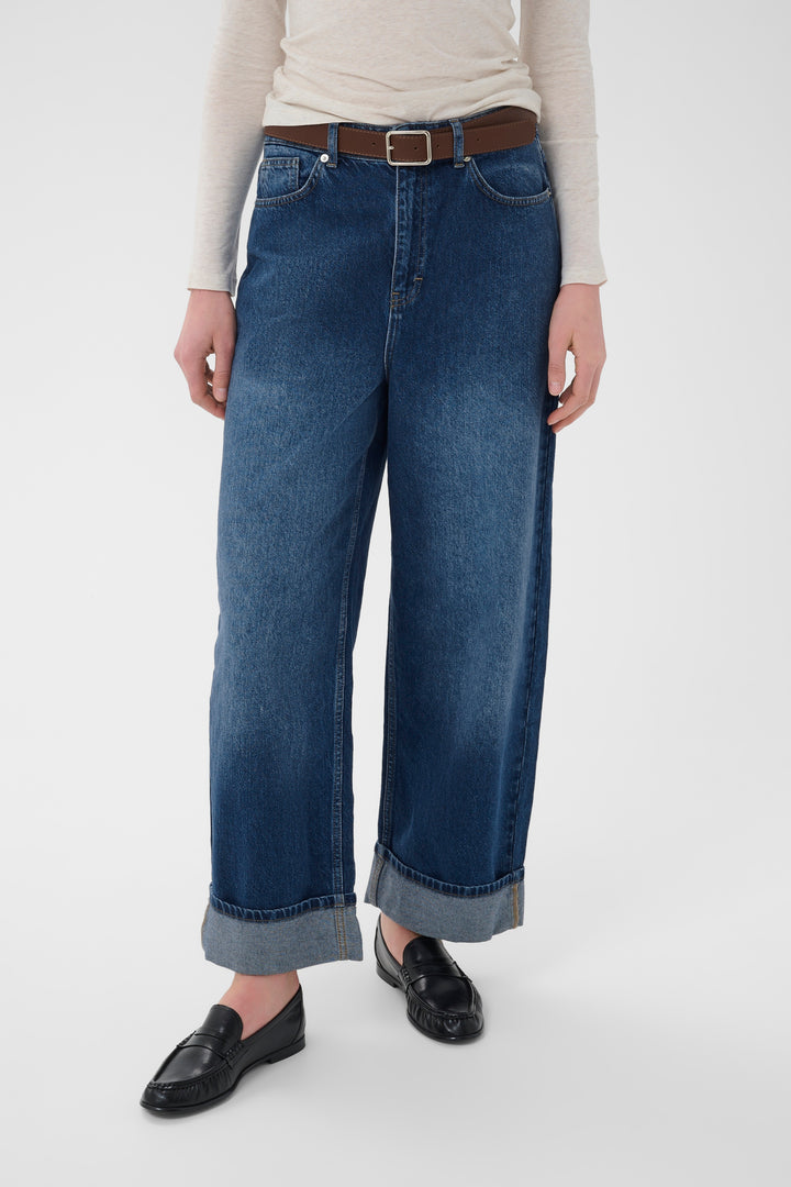 Jeans droit en pur coton Cristine - Coupe droite intemporelle