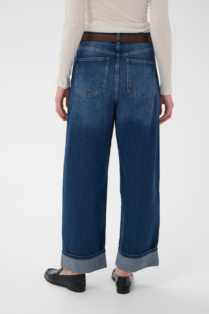 Jeans droit en pur coton Cristine - Coupe droite intemporelle
