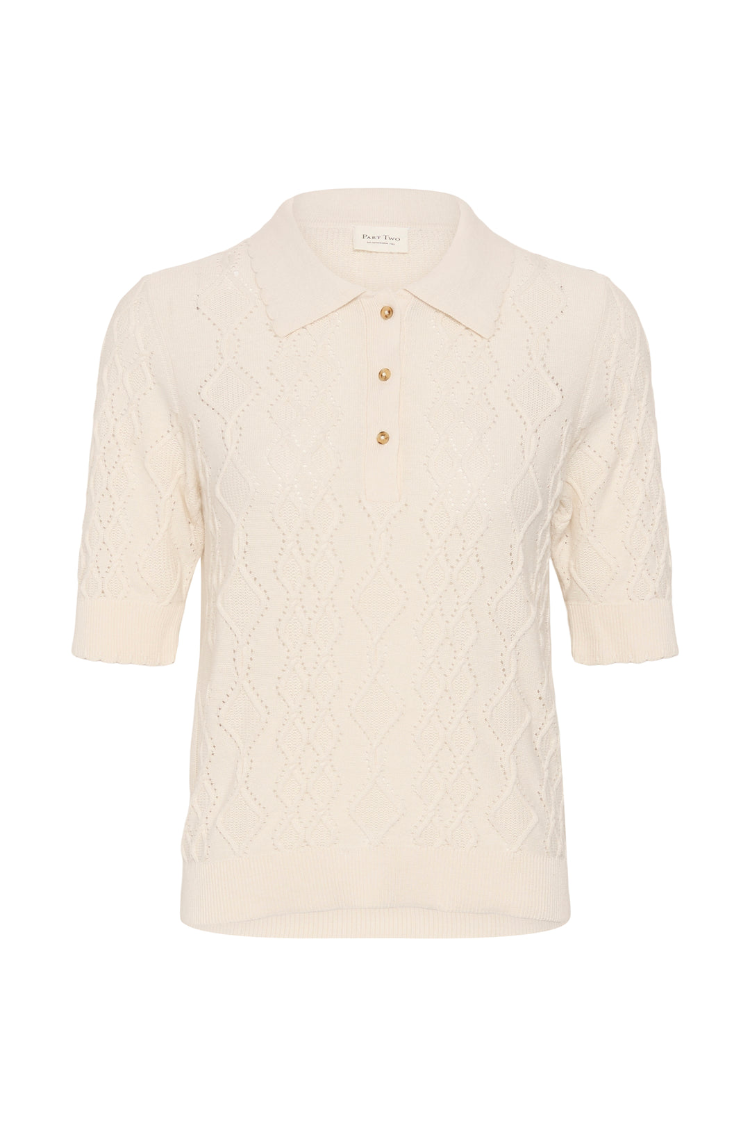 Pull en coton biologique Cinia - Tricot léger à encolure ronde classique