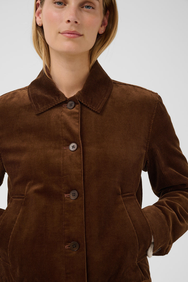 Veste en coton mélangé Constanze - Court et structuré à boutonnage simple