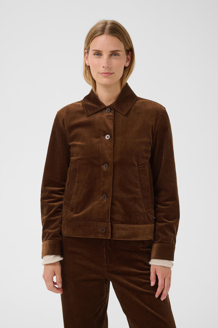 Veste en coton mélangé Constanze - Court et structuré à boutonnage simple