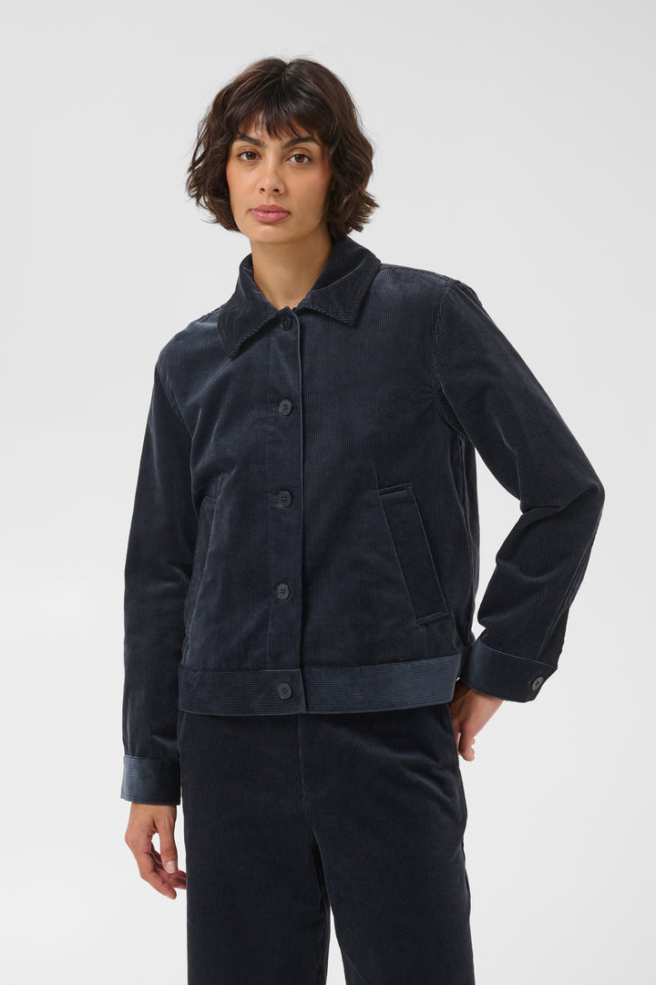 Veste en coton mélangé Constanze - Court et structuré à boutonnage simple