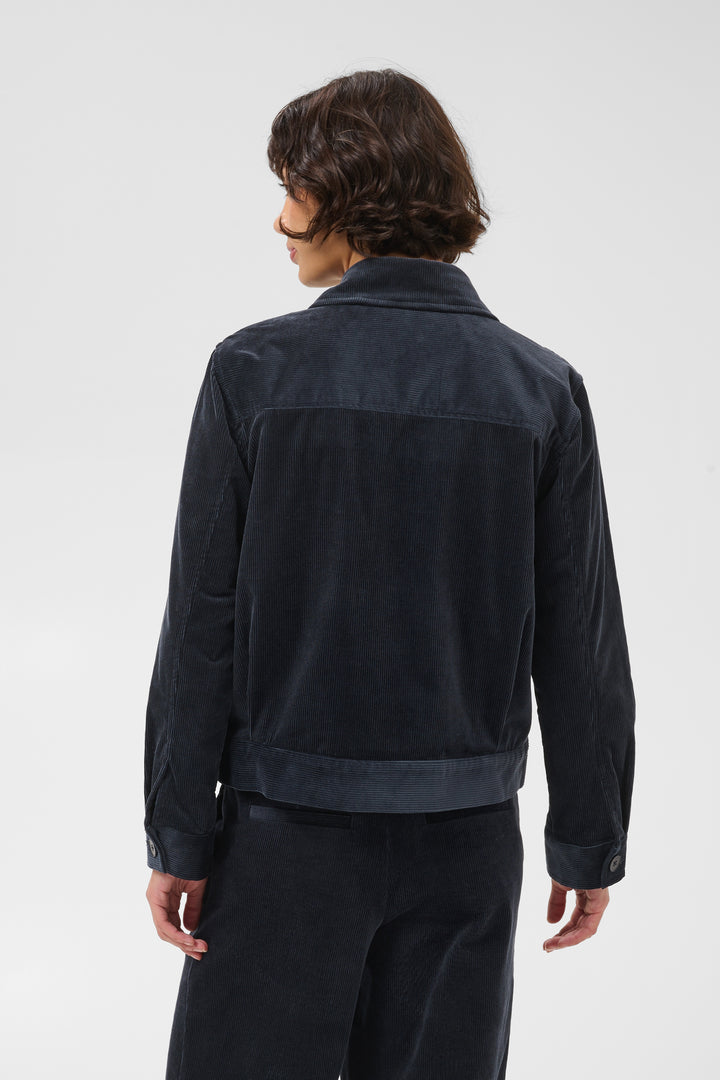 Veste en coton mélangé Constanze - Court et structuré à boutonnage simple