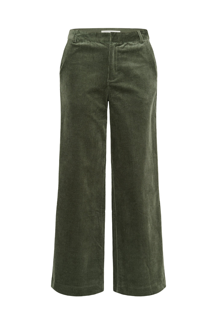 Pantalon en coton mélangé Columba - Bas droit et extensible au fini texturé