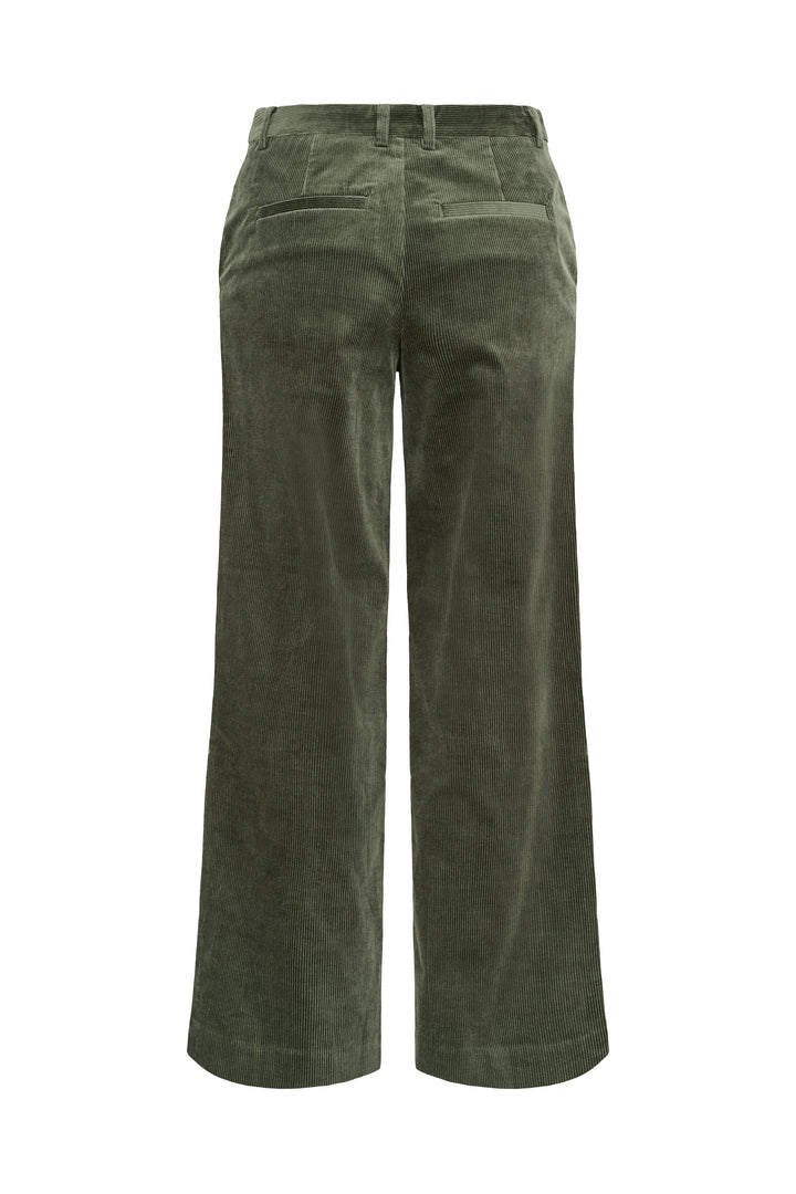 Pantalon en coton mélangé Columba - Bas droit et extensible au fini texturé