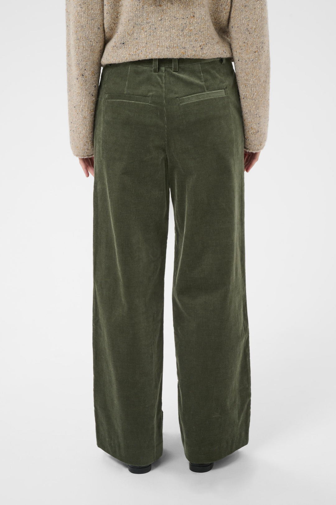 Pantalon en coton mélangé Columba - Bas droit et extensible au fini texturé
