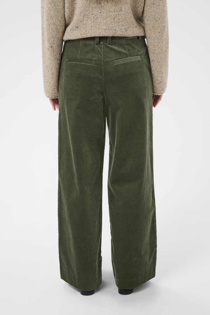 Pantalon en coton mélangé Columba - Bas droit et extensible au fini texturé